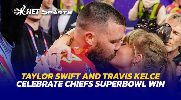taylor swift superbowl win a couple kissing with text